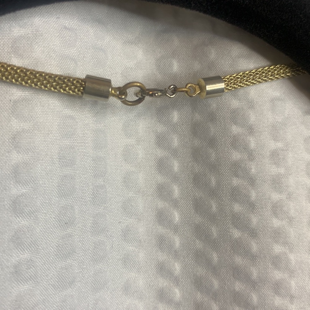 Gold Fine Braided Chain Necklace - Picture 9 of 14